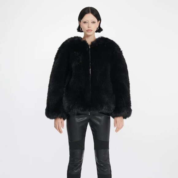 NWT Dion Lee Faux Fur Bomber Jacket Size Small - Picture 3 of 8